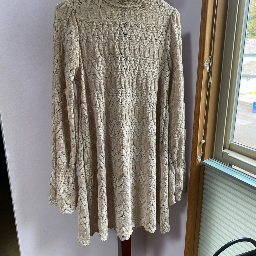 Free People Cream Lace Midi Dress